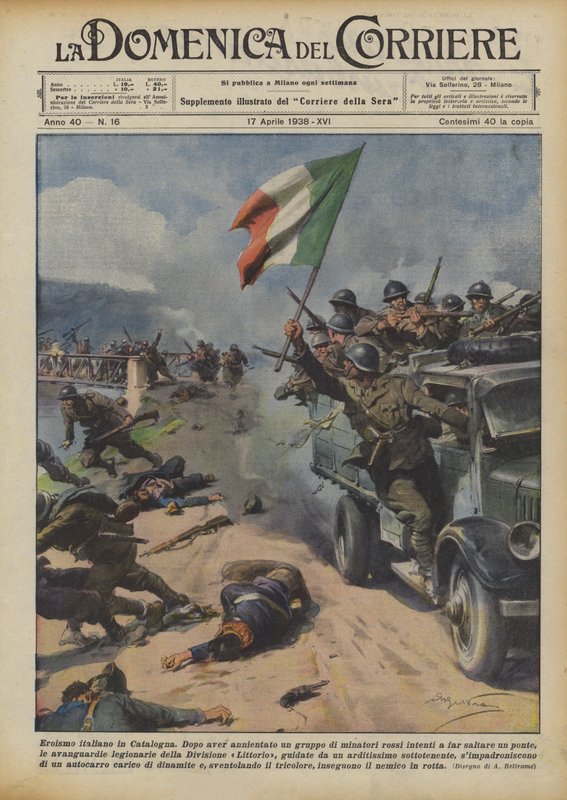 Italiaanse heldhaftigheid in Catalonië door Achille Beltrame