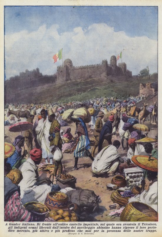 In Italiaans Gondar door Achille Beltrame