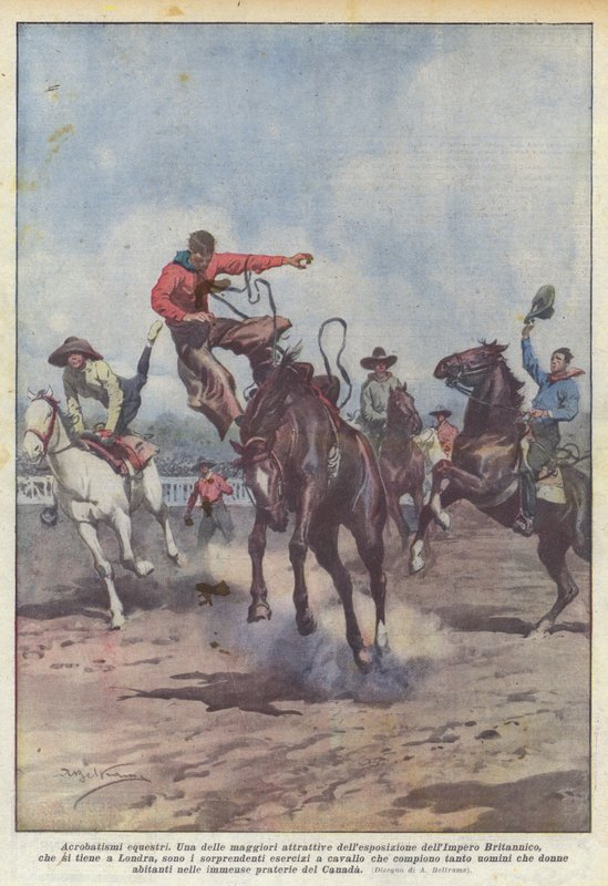 Paardensport acrobatiek door Achille Beltrame