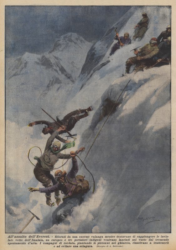 De aanval op de Everest door Achille Beltrame