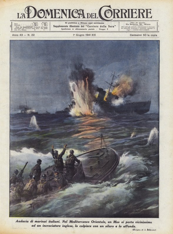 Moed van Italiaanse zeelieden door Achille Beltrame