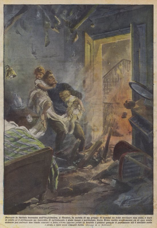 Tijdens de woeste storm over Engeland door Achille Beltrame
