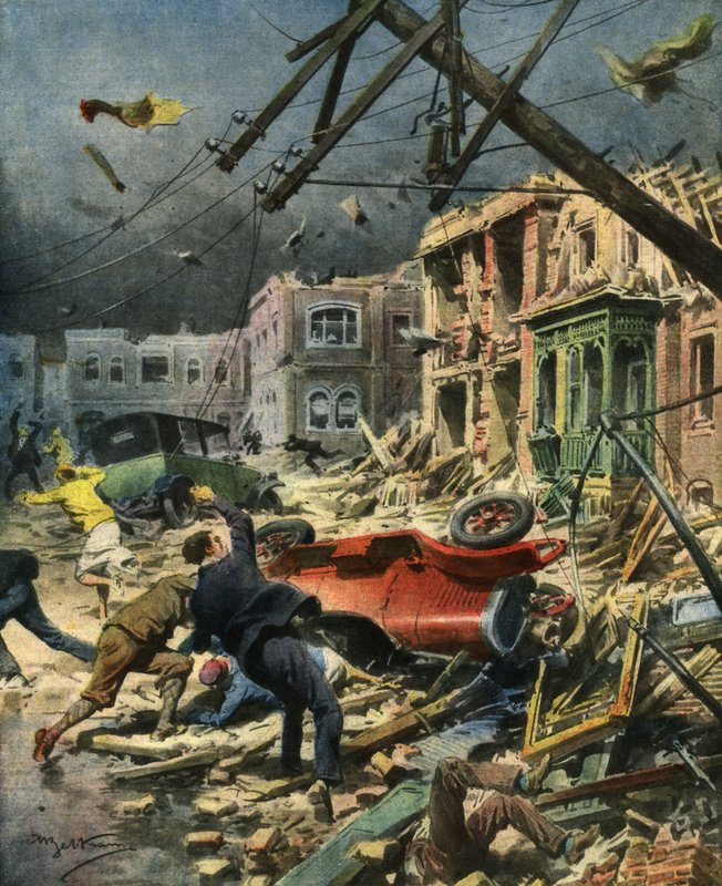 Orkaan in Florida, oktober 1929 door Achille Beltrame
