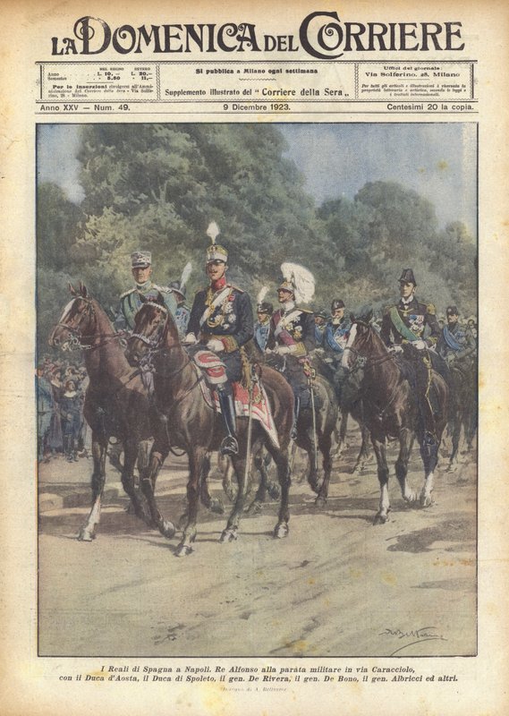 De koningen van Spanje in Napels door Achille Beltrame