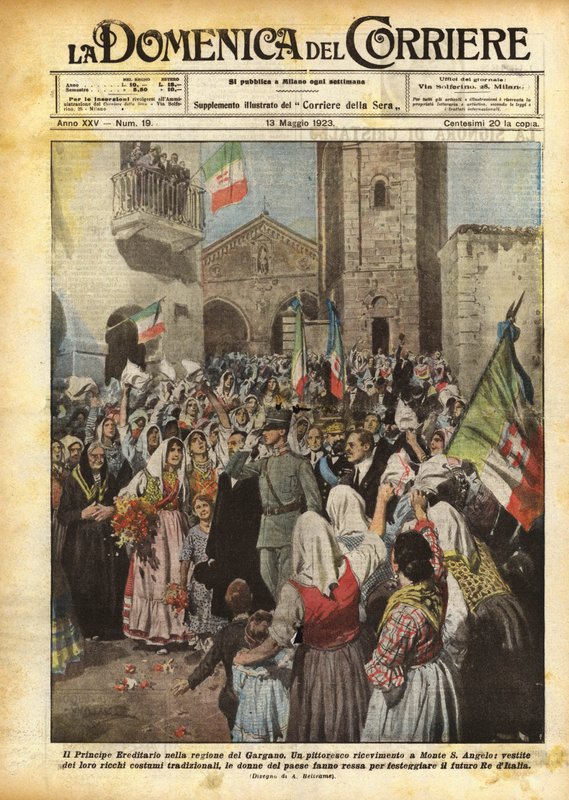 De kroonprins in de regio Gargano door Achille Beltrame