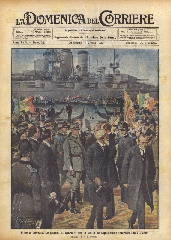 De koning in Venetië door Achille Beltrame