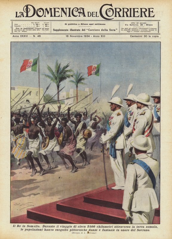 De koning in Somalië door Achille Beltrame