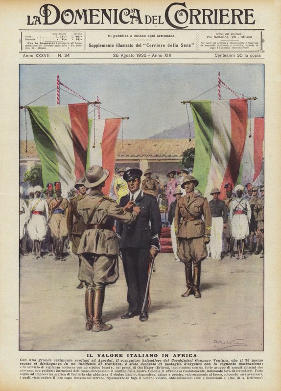 De Italiaanse moed in Afrika door Achille Beltrame