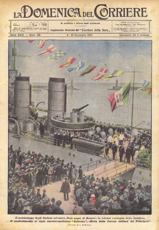 Het patriottisme van de Italianen in het buitenland door Achille Beltrame