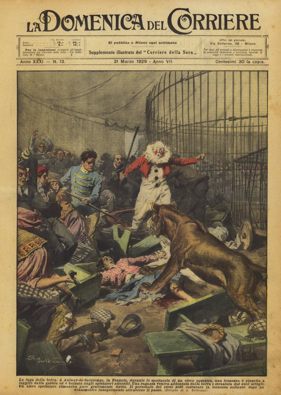 De ontsnapping van het wilde dier door Achille Beltrame