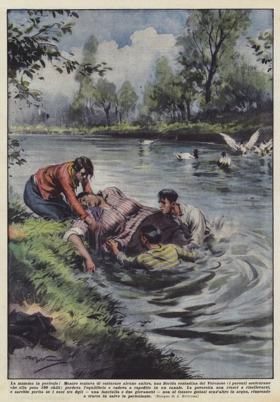 De moeder in gevaar! door Achille Beltrame
