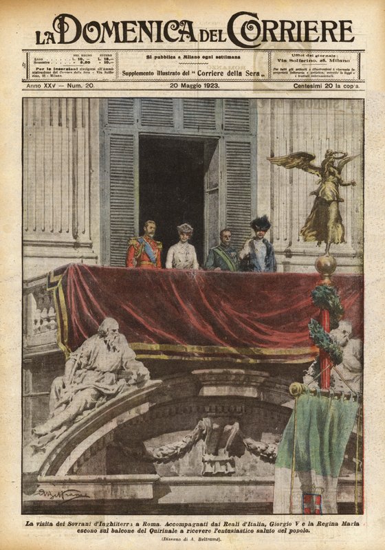 Het bezoek van de Engelse vorsten aan Rome door Achille Beltrame