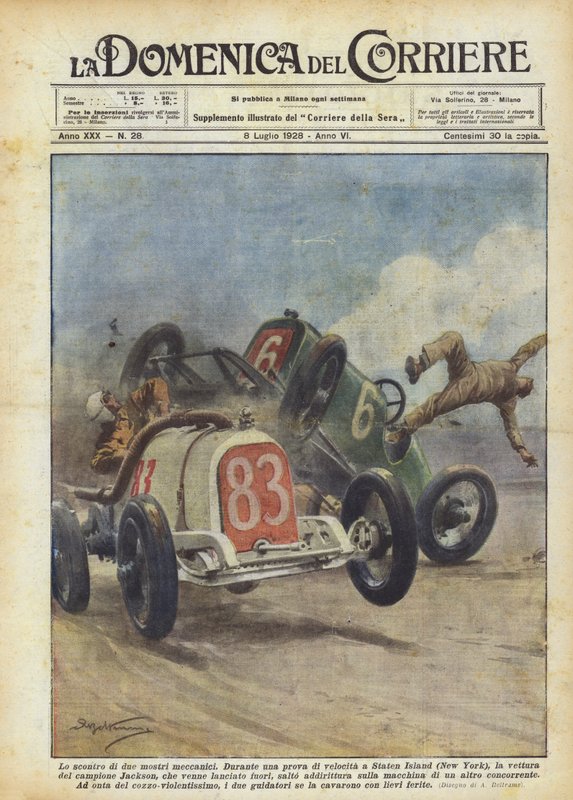 De botsing van twee mechanische monsters door Achille Beltrame