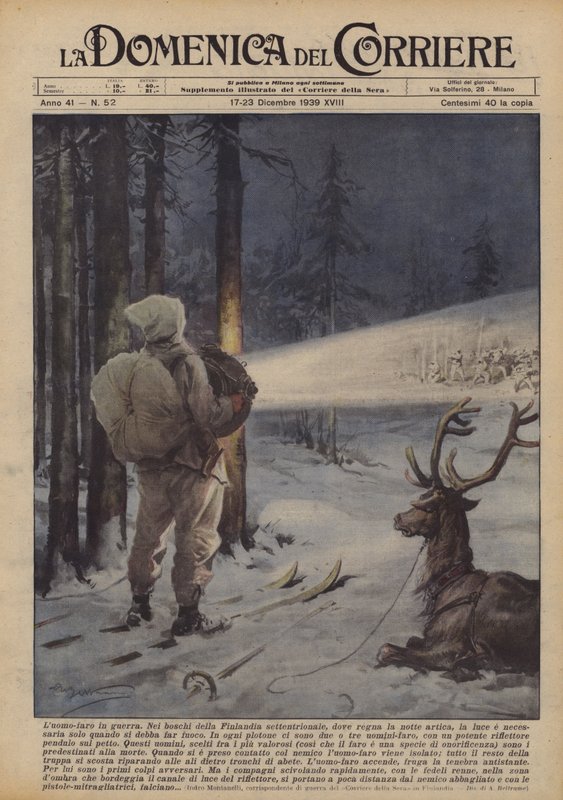 De vuurtorenman in oorlog door Achille Beltrame