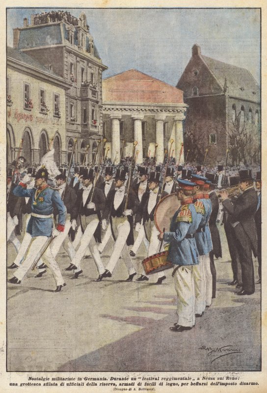 Militaristische nostalgie in Duitsland door Achille Beltrame