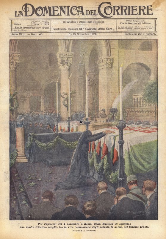 Voor de apotheose van 4 november in Rome door Achille Beltrame