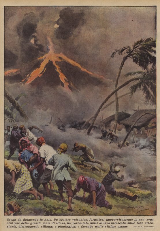 Apocalyptische scène in Azië door Achille Beltrame