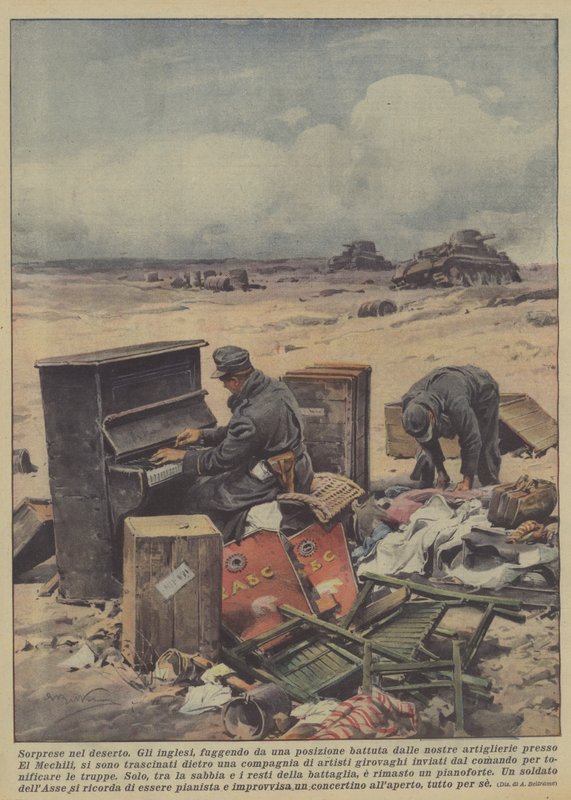 Verrassingen in de woestijn (kleur litho) door Achille Beltrame