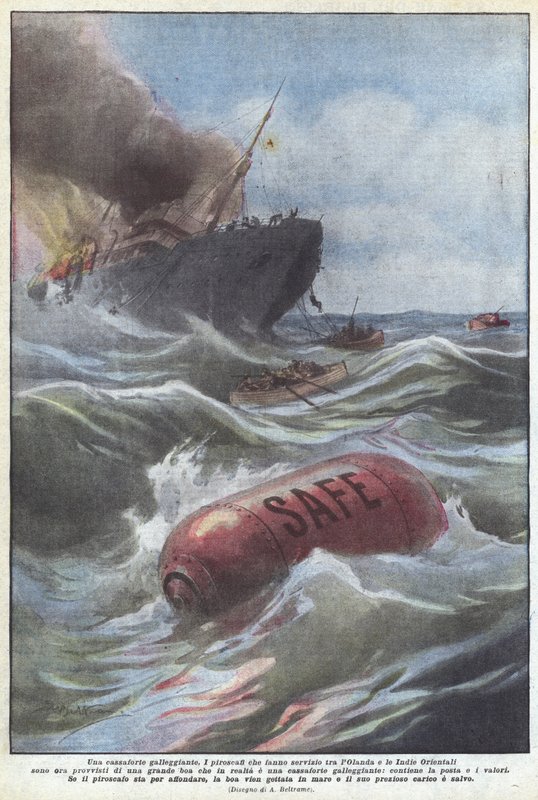 Een drijvende kluis door Achille Beltrame
