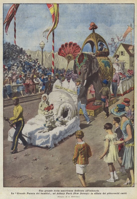 Een groot Amerikaans feest gewijd aan de jeugd door Achille Beltrame