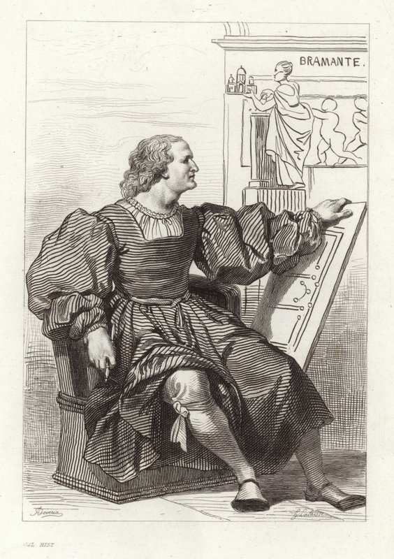 Donato Bramante, Italiaanse architect door Achille Devéria