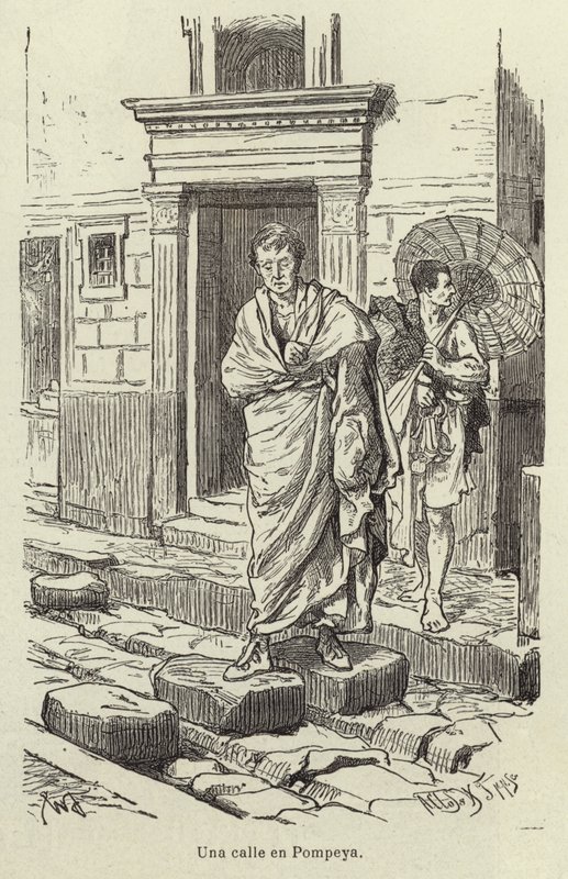 Een Straat in Pompeii door Adolf Closs