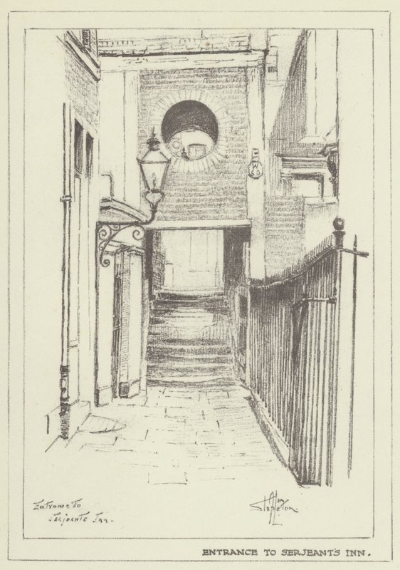 Ingang naar Serjeants Inn door Alan Stapleton