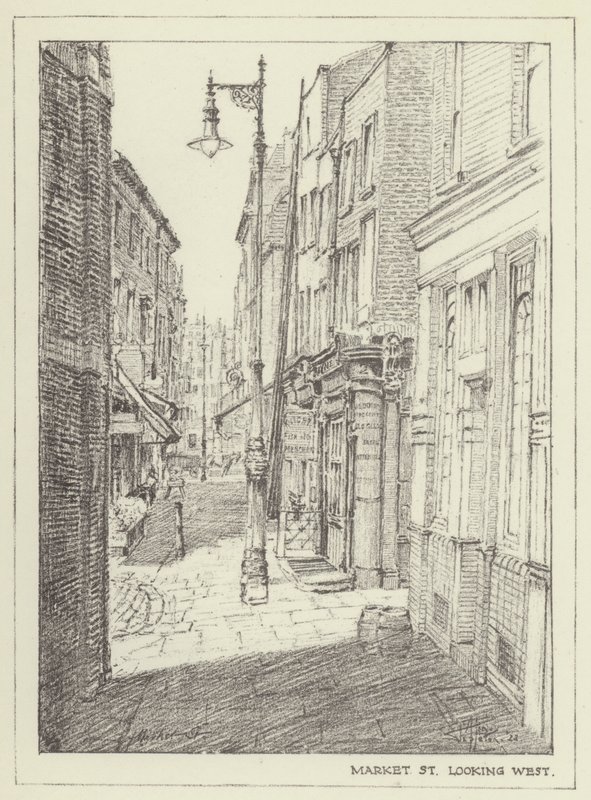Market Street, kijkend naar het westen door Alan Stapleton