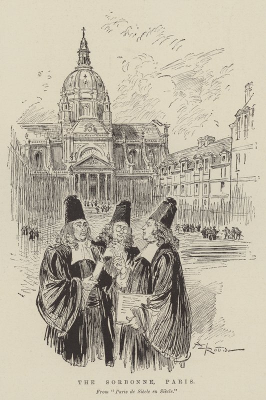 De Sorbonne, Parijs door Albert Robida
