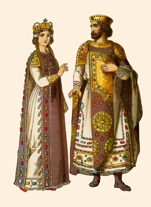 Byzantijnse keizer en keizerin door Albert Kretschmer