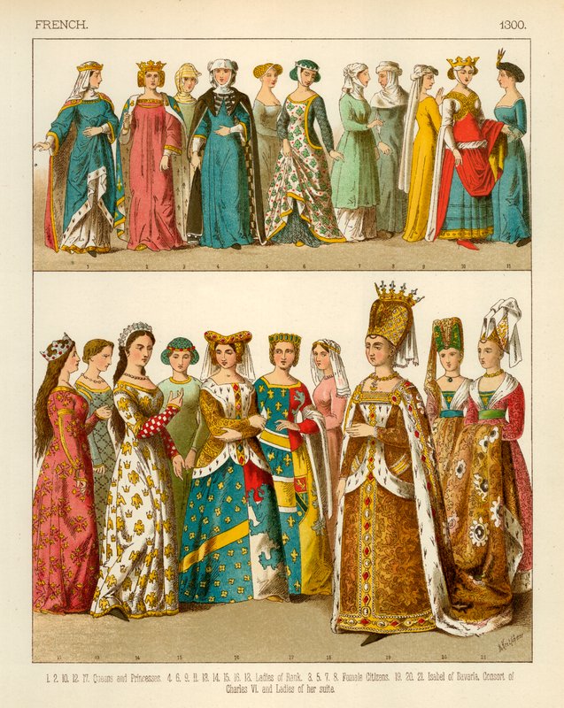 Franse kleding 1300 door Albert Kretschmer