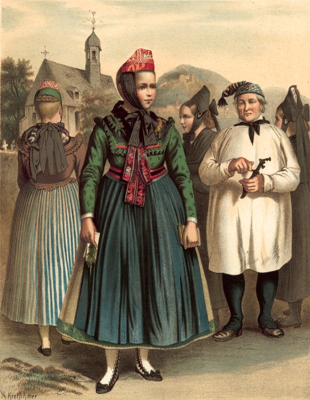 Duits kostuum, Chur-Hessen, rond Marburg door Albert Kretschmer