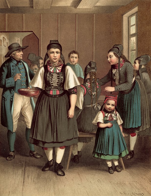Duitse kostuum, Groothertogdom Hessen Amt Biedenkopf door Albert Kretschmer