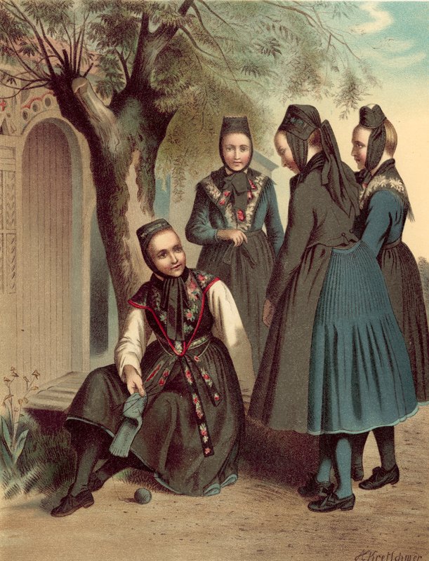 Duitse kostuum, Groothertogdom Hessen, Hochweisel en Pohlgons door Albert Kretschmer