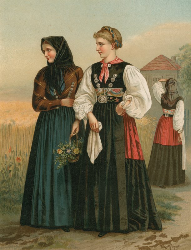 Duitse klederdracht, Holstein, Probstei door Albert Kretschmer