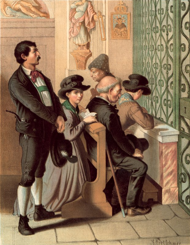 Duitse klederdracht, Tirol, Ober-Innthal door Albert Kretschmer