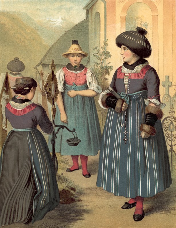 Duitse klederdracht, Tirol, Passeier door Albert Kretschmer