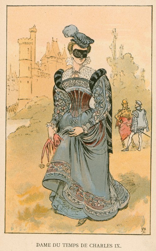 Dame uit de tijd van Karel IX door Albert Robida