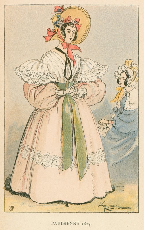 Parijse vrouw, 1835 door Albert Robida