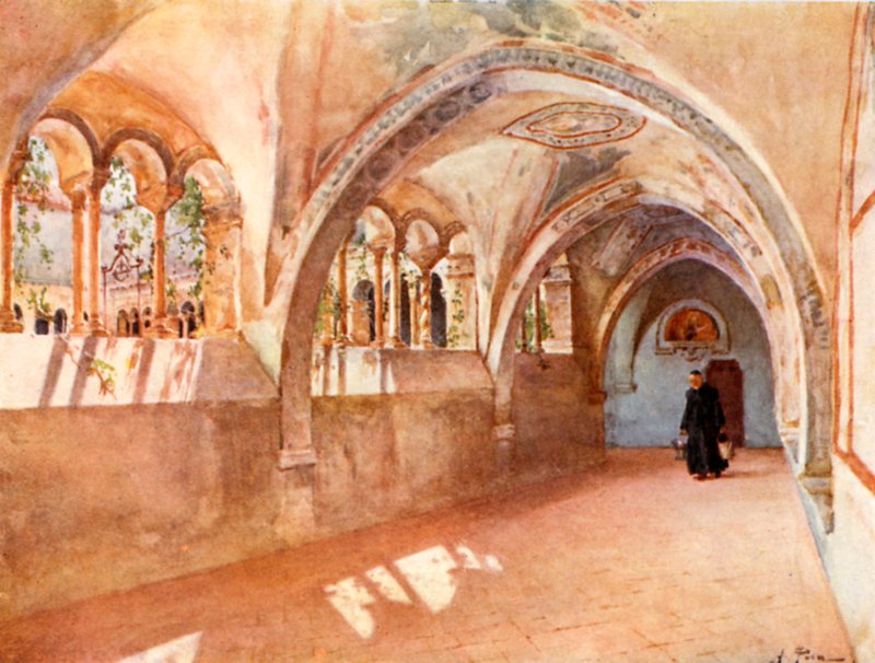 Kloosters in Santa Scholastica, Subiaco door Alberto Pisa