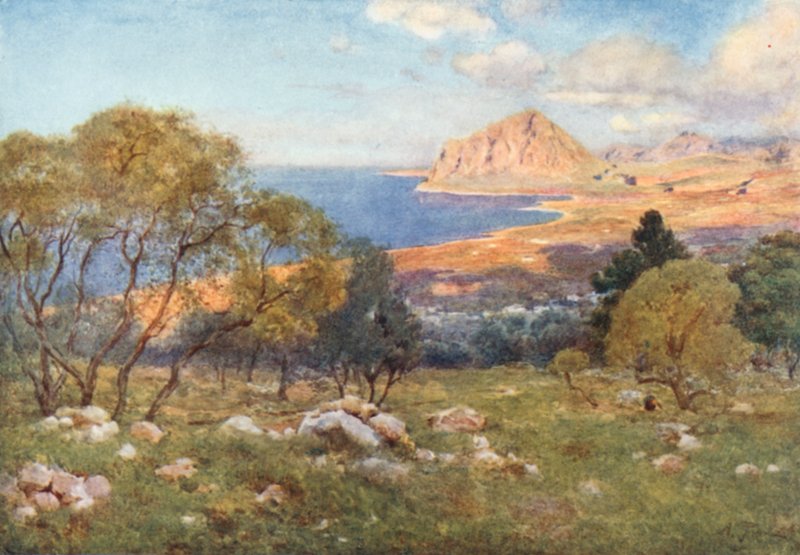Monte Cofano vanuit Portarella, Trapani door Alberto Pisa