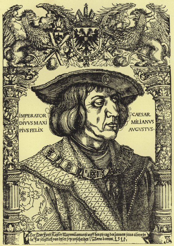 Portret van keizer Maximiliaan door Albrecht Dürer