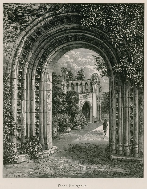 Dryburgh Abbey, Westelijke ingang door Alexander Francis Lydon