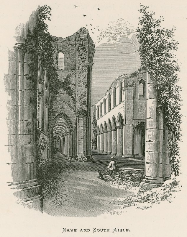 Fountains Abbey, schip en zuidbeuk door Alexander Francis Lydon