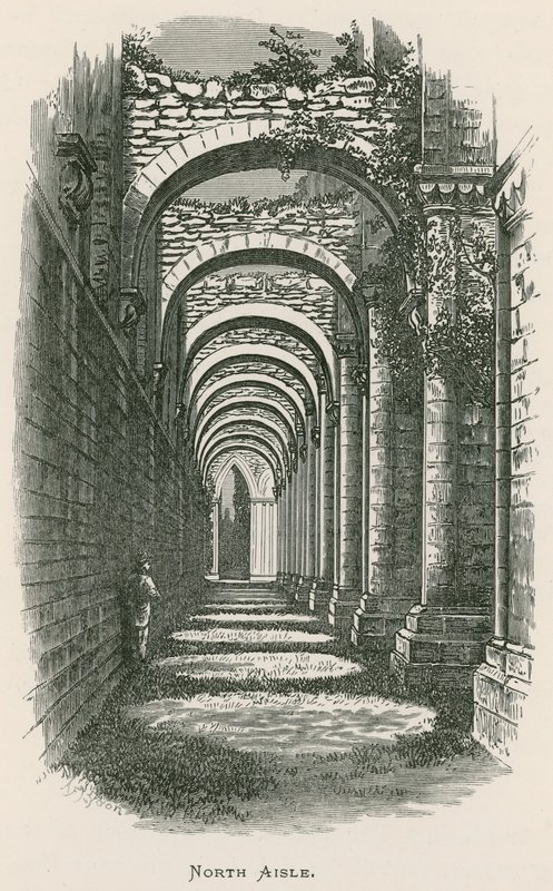 Fountains Abbey, noordelijke zijbeuk door Alexander Francis Lydon