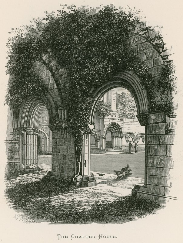 Fountains Abbey, de kapittelzaal door Alexander Francis Lydon