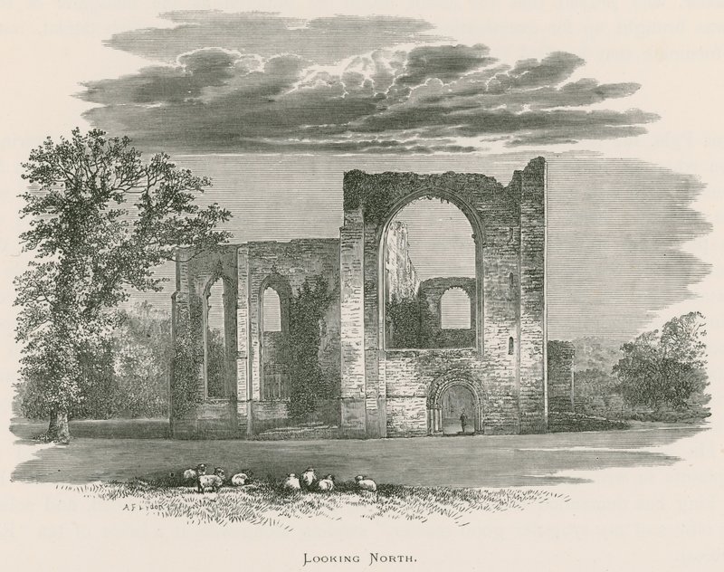 Furness Abbey, kijkend naar het noorden door Alexander Francis Lydon