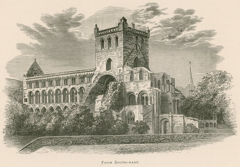 Jedburgh Abbey, vanuit het zuidoosten door Alexander Francis Lydon