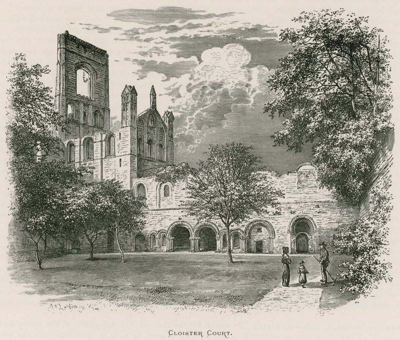 Kirkstall Abdij, Kloostergang Hof door Alexander Francis Lydon