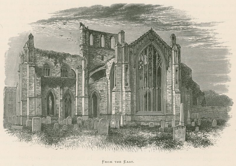 Melrose Abbey, vanuit het Oosten door Alexander Francis Lydon